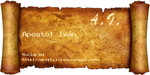 Apostol Iván névjegykártya