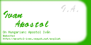 ivan apostol business card